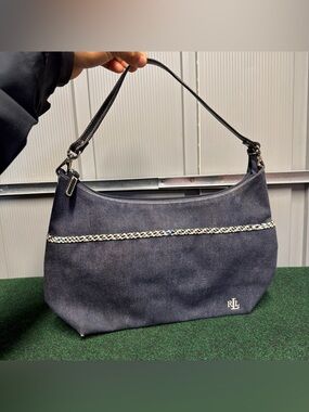 Vintage Y2K Ralph Lauren Dark Blue Denim Shoulder Bag